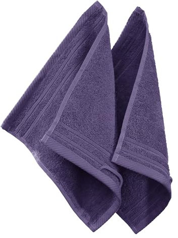Erwin Müller Seiftuch Heidelberg 2er- Pack 100% Baumwolle lila Größe 30x30 cm - leichte Qualität, saugstark, schnelltrocknend, kompakt - ideal für Sport, Strand, Reisen (weitere Farben)