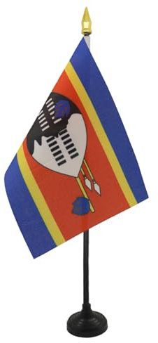 AZ FLAG Bordsflagga Swaziland 15x10 cm Swaziländsk 100D Polyester Plastfot