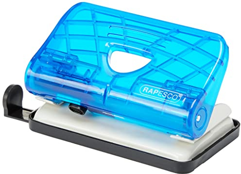 Rapesco BC810PST Perforadora de 2 Agujeros 810-P, 12 Hojas de Capacidad, Turquese o Verde Transparente