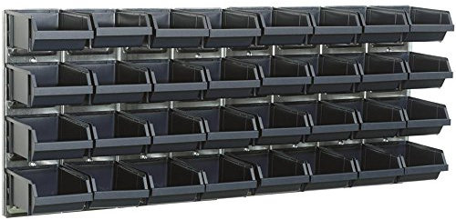raaco 181211.0 Sichtboxen-Wandpaneel mit 32 Sichtboxen in blau 2 Stück