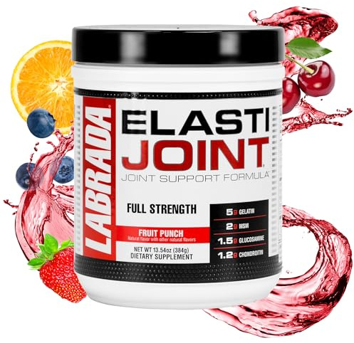 Labrada Nutrition Elastijoint, Fruit Punch, Glucosamine Joint Support Supplement Powder for Men & Women, Health Supplement with MSM, Glucosamine Chondroitin MSM - Gluten-Free