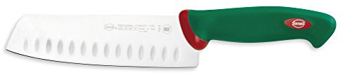 Sanelli Premana Professional Coltello Giapponese Olivato, Acciaio, Verde/Rosso, 31.0x3.0x6.0 cm