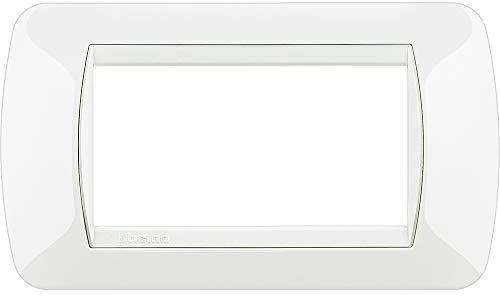 Bticino L4804BI living int - Placa 4P blanca