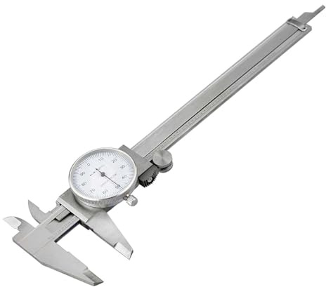 SE 3-Way Measuring Shockproof Steel Dial Caliper, 0-6 SAE - Precision Tool with Hard Case - 780DC