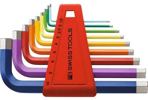 PB Swiss Tools Set di cacciaviti angolari esagonali, verniciati a polvere, 9 pezzi