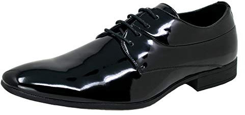 Smokies Lackschuhe Oliver mit Innenfutter aus Leder Herrenschuh Smokingschuhe, (43 EU Oliver schwarz)