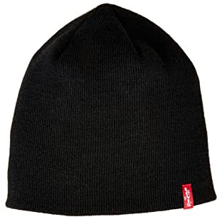 Levi's Unisex Otis Beanie Strickmütze, Schwarz (Black), Medium (Herstellergröße: S/M)