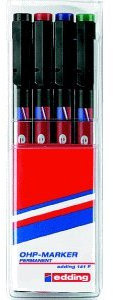 Edding Folienschreiber 141F permanent 4er-Set sortiert