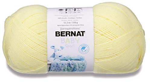 Bernat Big Ball Baby Solid Yarn - (3) Light Gauge 100% Acrylic - 12.3 oz - Yellow - Machine Wash & Dry