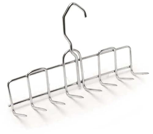 The Sausage Maker® Bacon Hanger 8-Prong Meat Hooks SUS304 Stainless Steel, Heavy Duty Butcher’s Hook Accessories for Meat Smoking, Processing, Drying, Grilling, BBQ, 9” W x 5.8” H