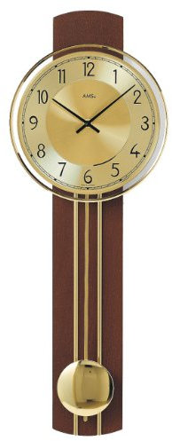 AMS Quarz-Pendeluhr, Holz, Mehrfarbig, 73 x 31 x 18 cm