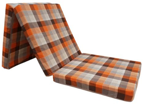 Natalia Spzoo – gemütliche Faltmatratze 195 x 65 x 8 cm für einen erholsamen Schlaf – Klappmatratze mit Schaumstoffkern & abnehmbarem Bezug – 3-teilige klappbare Schlafmatte (004)