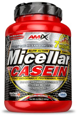 AMIX - Proteína en Polvo - Micellar Casein - 1 kg - Ayuda a Incrementar la Masa Muscular Libre de Grasa - Favorece la Recuperación Muscular - Sabor Chocolate