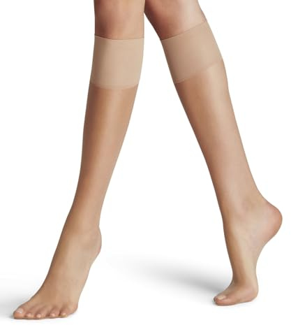 FALKE Shelina 12 DEN W Kh ultra-trasparenti velati tinta unita 1 paio, Calzini lunghi Donna, Effetto pelle Golden 4699, 39-42
