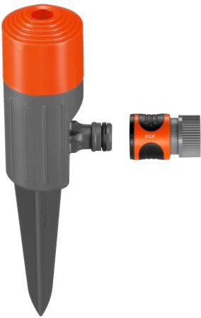 Gardena (01951 Petit arroseur de Jardin sur Piquet Excellent arroseur réglable avec Base de connecteur Rapide pour connecter Votre Tuyau d'arrosage en Quelques Secondes. Couverture de pulvérisation