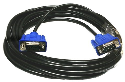 Importer520 HD15 Male to Male VGA Video Cable for TV Computer Monitor (10Ft, Blue Connector)