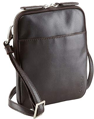 Picard Umhängetasche 1 Frontfach Buddy Leder 19 x 16 x 2 cm (H/B/T) Herren Crossover (5759), braun|cafe, 19x16x2cm