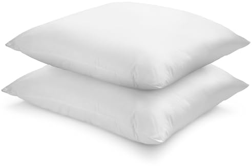 sleepling 193780 Lot de 2 oreillers classiquee | Remplissage de Bouteilles en Plastique recyclées | Fabriqué en UE | Lavable jusqu'à 60 degrés | Oekotex 100 | Doux à Moyen | 65 x 65 cm, Blanc