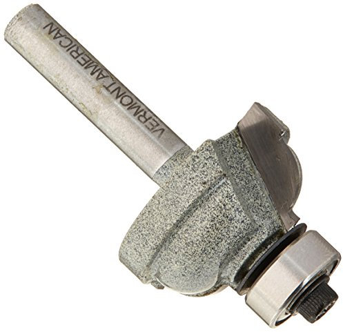 Vermont American 23143 1/4-Inch Radius Carbide Tipped Cove and Fillet Router Bit, 1/2-Inch Ball Bearing 2-Flute 1/4-Inch Shank