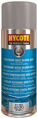 Hycote Peinture en aérosol pour Voiture à séchage Rapide et Chaleur extrême, Gris argenté, 400 ML