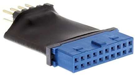 InLine 33449L USB 3.0 till 2.0 internt adapter USB 3.0 19 stift till USB 2.0 postkontakt intern