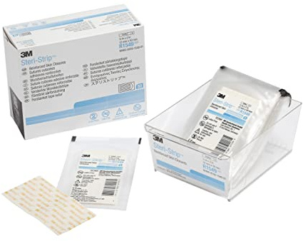 3M Skin Closure Strip Steri-Strip 1/2 X 2 Non-woven Material Reinforced Strip White (#R1549, Sold Per Box)