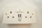 Techshop 2 Way UK Mains Power Socket with USB Charging Port Wall Plate - White