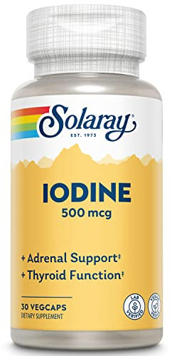 Solaray Iodine | 50 capsulas vegetales| Apto para veganos