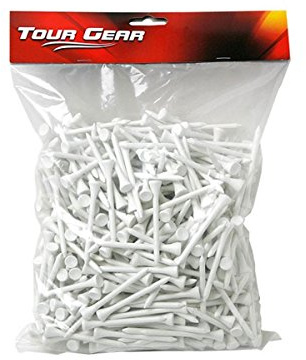 Tour Gear Wood Golf Tees 3 1/4-Inch, White