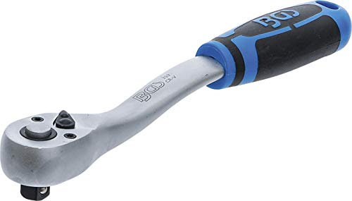 BGS 319 | Umschaltknarre | feinverzahnt | 10 mm (3/8) | ergonomisch | rutschfest | gekröpft | Knarre | Ratsche