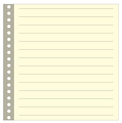 Semikolon 353064 Büttenpapier liniert, 17-fach gelocht – 22 x 22 cm – geeignet für Foto- & Gästebuch 17-Ring – 20 Blatt