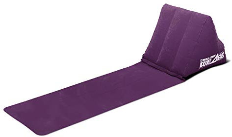 CKB Ltd® The Chill Out bärbar strandstol, campingstol, uppblåsbar båt, lounger med kilformad ryggkudde läskudde, kilkudde nackkudde – perfekt för camping och festivaler 3 färger att välja mellan