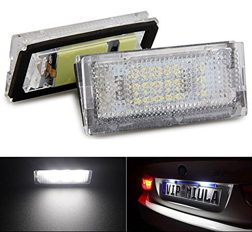KATUR 1 par Qook blanco 18 LED matrícula luces lámparas bombillas para B MW E46 4D 98-03 Car Styling LED bombilla
