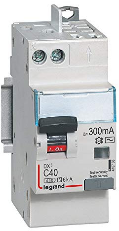 Disjoncteur différentiel U+N 230V~ - 40A typeAC 300mA - 2 modules - vis auto - DX³4500