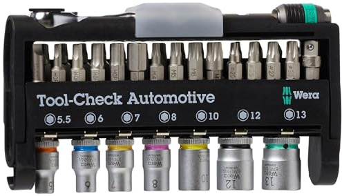 Wera 05200995001 Bit-Sortiment, Tool-Check Automotive 1, metrisch, 38-teilig, 19.81 x 6.1 x 3.1 cm