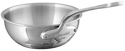 Mauviel1830 – I Cook 521228 – Lipped, Curved Frying Pan Stainless Steel
