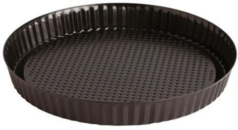 Quid Sweet Grey Molde Tarta Plano Acero Pintado 25x3cm Negro