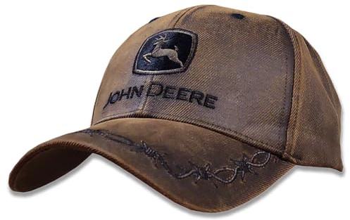 J. America John Deere Tapa de Piel de Aceite, 6 Paneles, Talla única, Color marrón