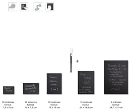 5er Tafelset DIN A4 inklusive 1 Kreidestift von Vermes Securit® TAG-A4-WT