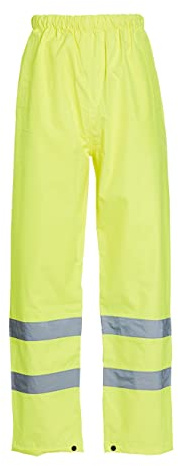 Blackrock Yellow Hi Vis Waterproof Overtrousers, Reflective High Viz Visibility Safety Work Trousers Men's & Women's, Rain Waterproof Pants, Workwear Overalls, Fully EN Certified - Size XL