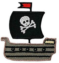 Mono-Quick GmbH Applikationen - Kids and Hits - aufbügelbar Piratenschiff farbig