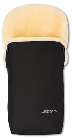 Hofbrucker Lammfell Kinderwagen Fußsack - Herbst, Winter Fußsack für Babys & Kleinkinder, Thermo, Wasserdicht & Atmungsaktiv - Ideal für alle gängigen Kinderwägen und Buggys Made in Germany