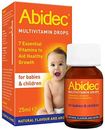 Abidec Kid Baby Multivitamin Drops – Aids Healthy Growth Contains Vitamin D, C and A – Suitable from Birth, Natural Flavour and Aroma, 25 Millilitre