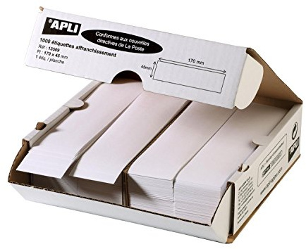 Agipa Etiquette expédition d'affranchissement format 170 x 45 mm Blanc Boite de 1000