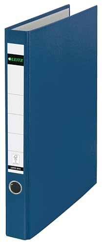 Leitz 10140035 Without Slots Plastic Binding Covers A4 3.5 cm Spine Width Plastic Ring Binder – Blue