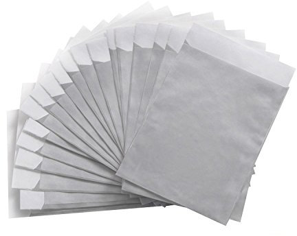 Logbuch-Verlag 50 Papiertüten silber grau Verpackung 9,5 x 14 cm Geschenktüte Give-Awy Tüte Hochzeit Papier Flachbeutel