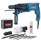 Makita HR2630TX4 SDS-Plus - Perforadora (800 W, 26 mm, incluye estuche de aluminio y kit de accesorios)