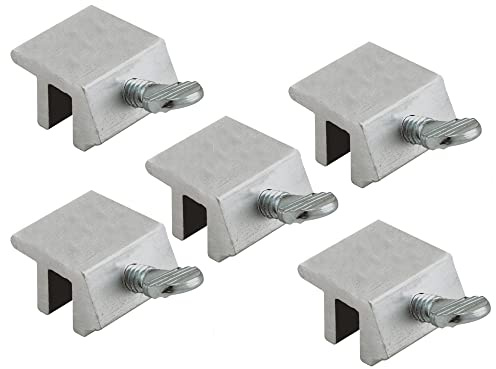 Wideskall® Metal Sliding Window Lock with Steel Screw (Silver) (5-Pack)
