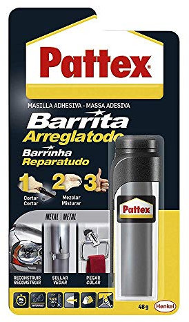 Pattex 14010226 - Barrita arreglatodo - Masilla adhesiva para sellar, pegar - Metal - 48gr - El embalaje puede variar