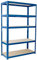 G-Rack Garage steckregal Metall Einheiten - 5-stufige Lagerung vorratsregal Einheit und Werkbank - 180x90x60 cm - 1 Fach - 150 kg pro Regal - Blau